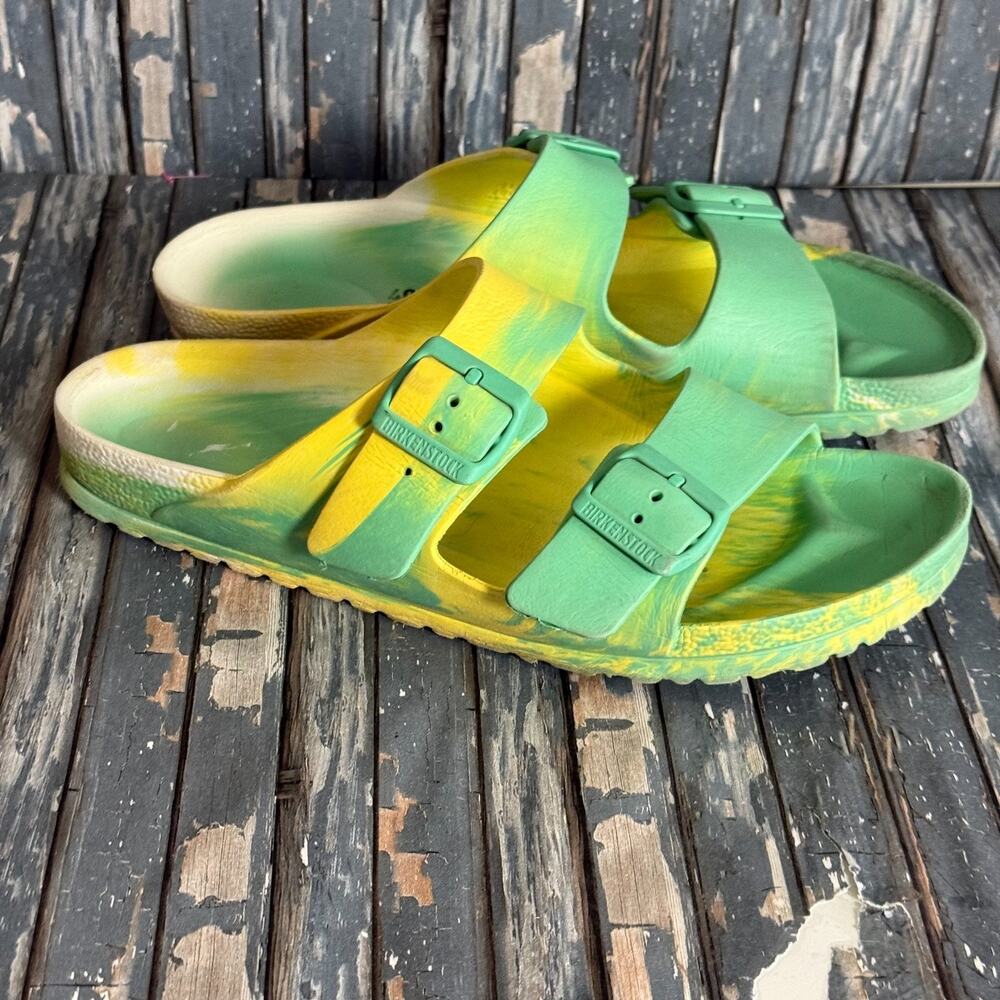 Birkenstock Arizona EVA Tie Dye Sandals Mens 7.5 Womens 9.5 Two Buckle Comfort